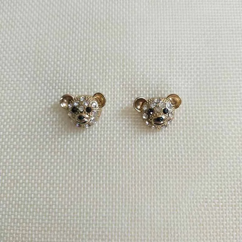 Женские серьги гвоздики со стразами винтажные с крыльями в форме кота щенка