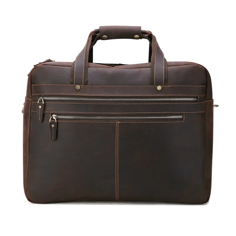 

Business Briefcases Bag Men's Handbag Vintage Crazy Horse Leather Laptop Briefcase Men's Bag Bag Single Shoulder Messenger