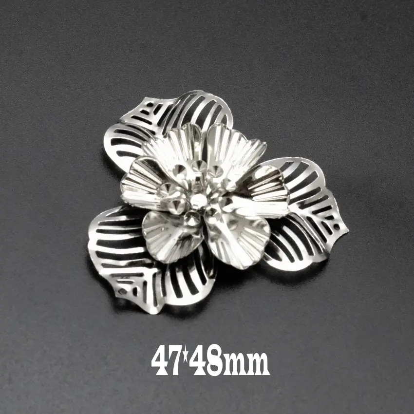 Flower-29 2 шт. античная бронза/белый K филигранные цветочные обертки разъемы украшения ремесла подарок украшения DIY - Цвет: Flower-29