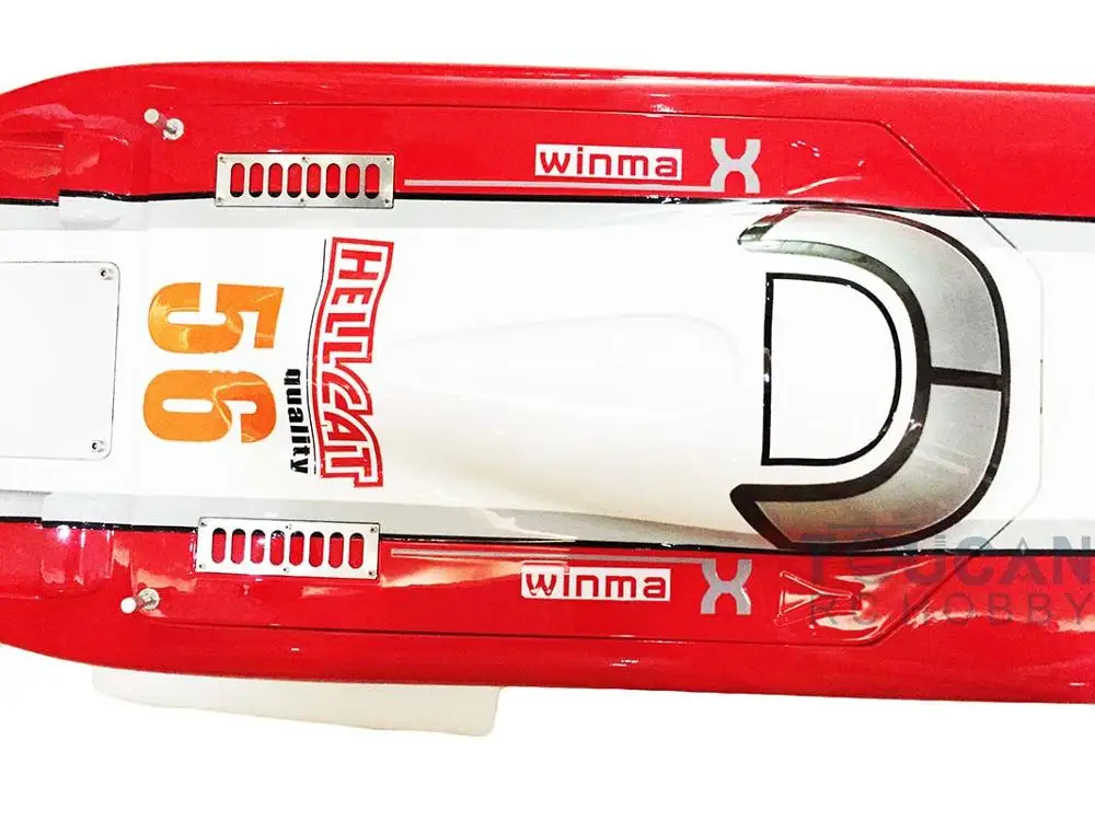 

E51 PNP Dual Motors & ESCs Propellers Electric Fiberglass RC Boat 100kmh Dual Driving System Red TH02665