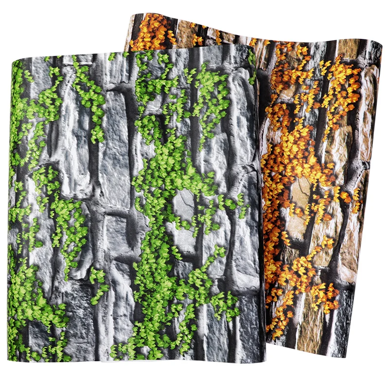 3D обои с имитацией кирпича в стиле ретро водонепроницаемые из ПВХ для кафе бара