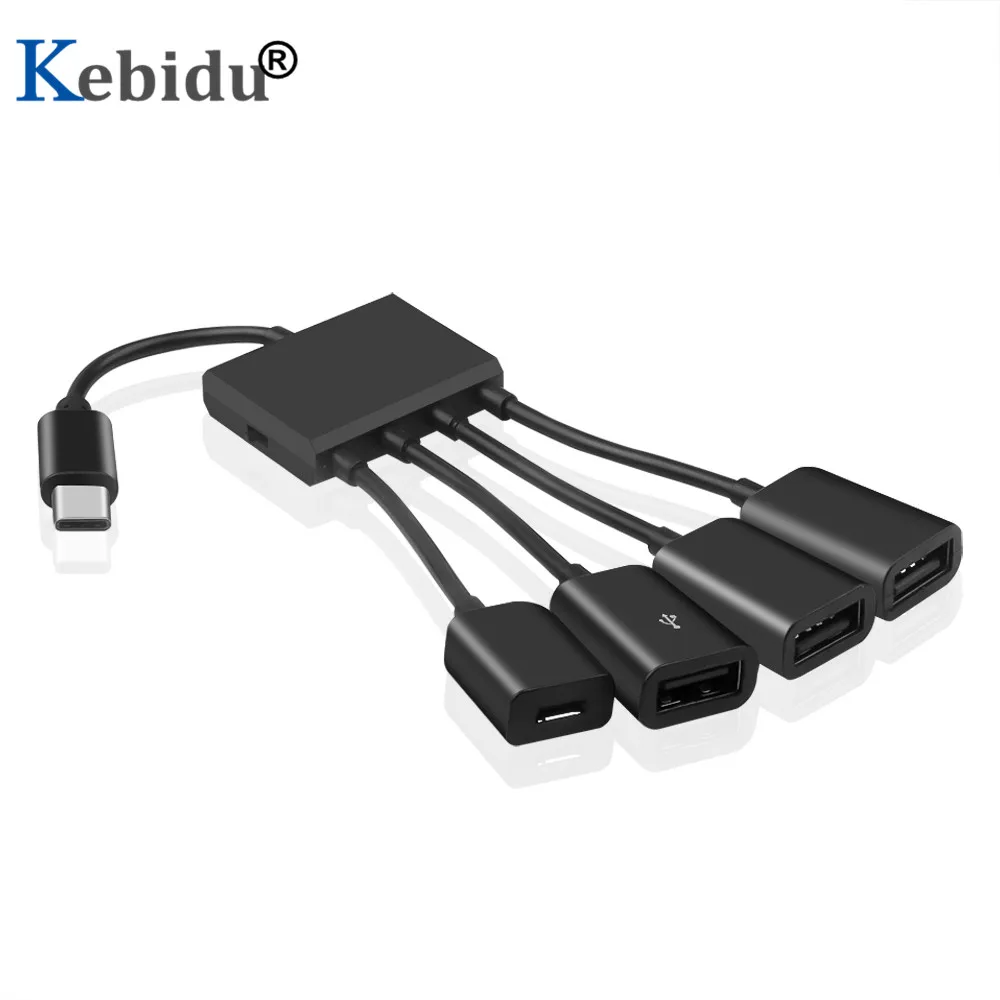 Kebidu несколько USB C концентратор OTG 4 порта type зарядное устройство черз порт