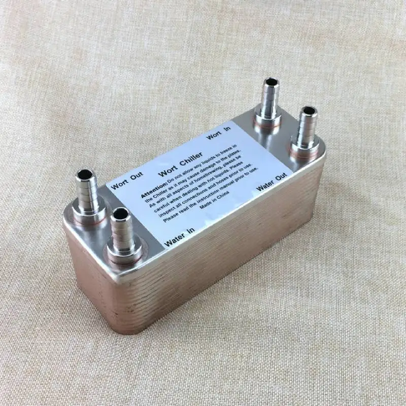 30 пластин сусла чиллер 1/2 &quotшланг Барб из нержавеющей стали пластинчатый