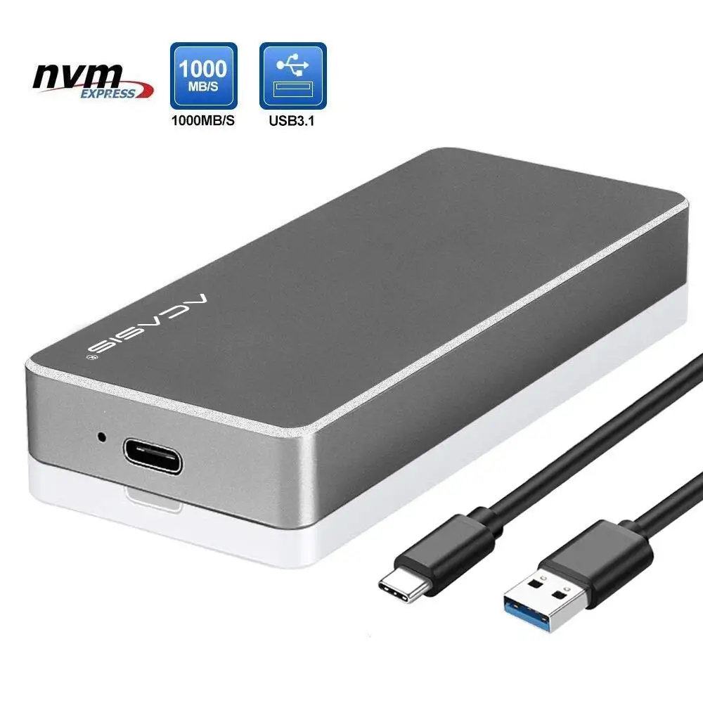 Acasis NVME M.2 SSD HDD корпус Чехол USB3.1 GEN2 10 Гбит/с Мобильный коробка для жесткого диска