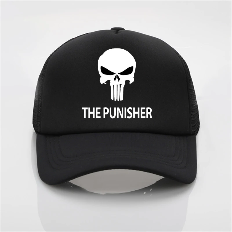 

Кепка The punisher с принтом в виде сетки, бейсболка для мужчин и женщин, летняя трендовая Кепка, новая молодежная Кепка От Солнца в стиле Джокера, ...