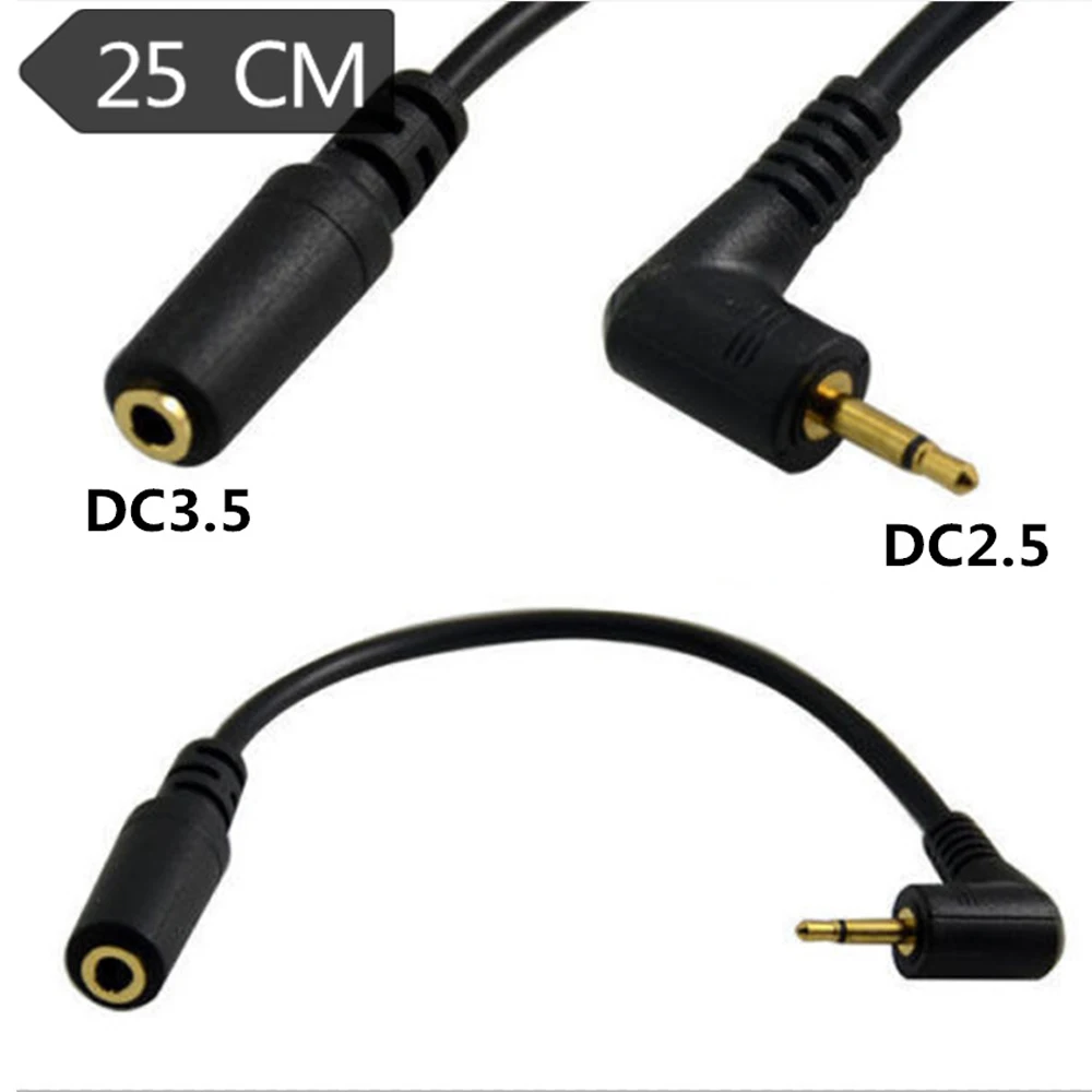 

DC 2,5 мм TRRS 2 полюса 90 штекер к углу DC3.5 мм 3 полюса 2 кольца штекер аудио кабель 0,25 м