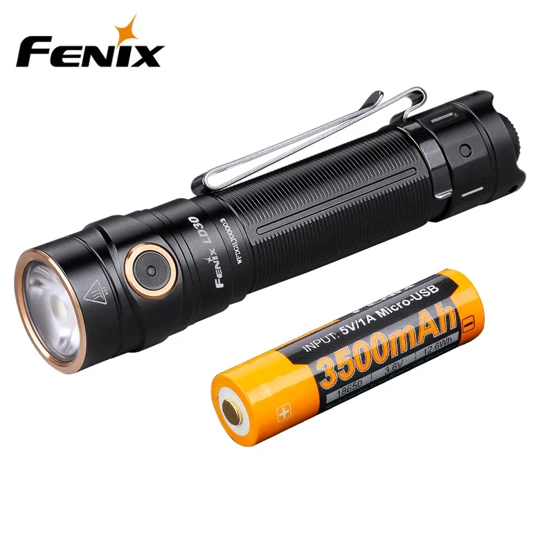 2019 новый водонепроницаемый тактический фонарик Fenix LD30 1600 люмен|Фонарики и