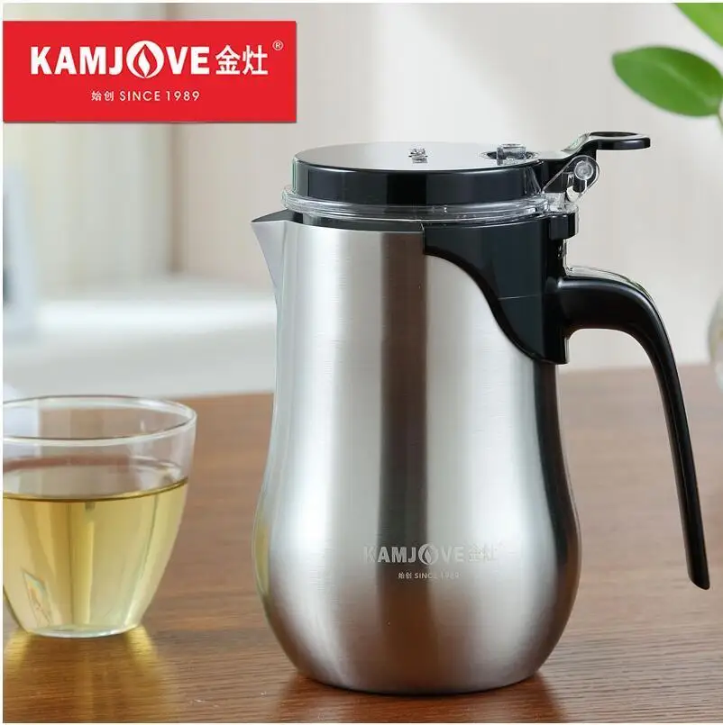 [GRANDNESS] 650ml Kamjove Stainless Steel Travel Teapot Tea Pot PiaoYi Bei Convenient Teacup Kungfu | Дом и сад