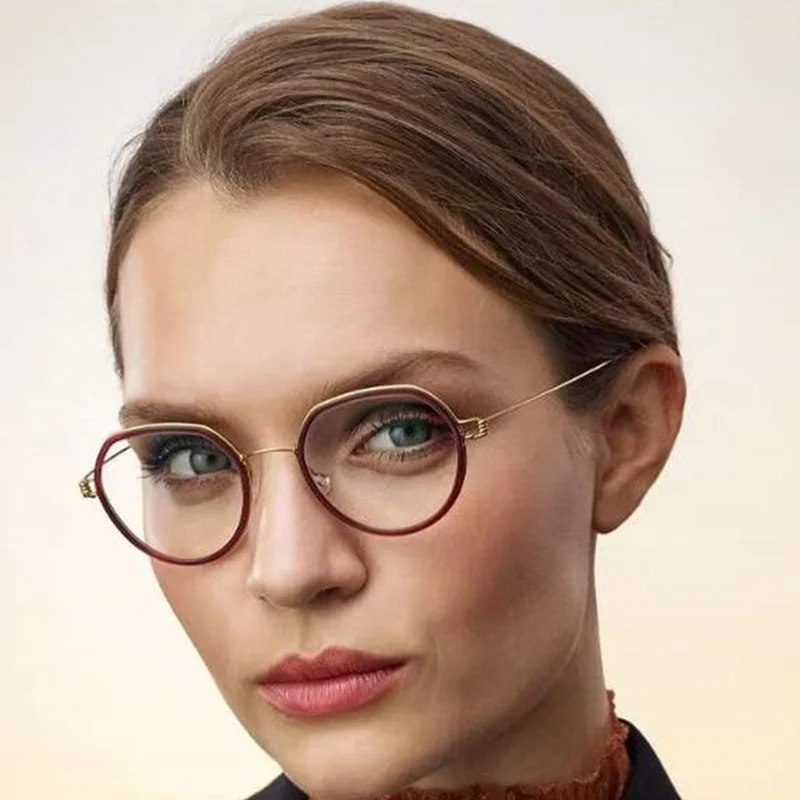 Дания индивидуальный дизайн оправа для очков из титанового сплава Безвинтовые