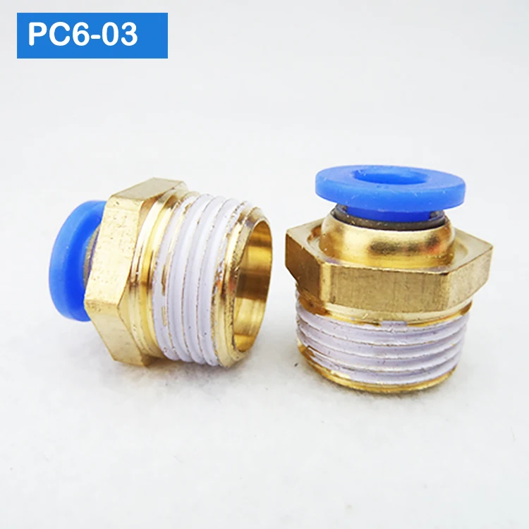10 шт. BSPT PC6-01 PC6-02 PC8-02 PC4-m5 PC10-02 воздуха коннектор мужской шланг фитинги прямой пуш-ап в фитинги для пневматического соединения