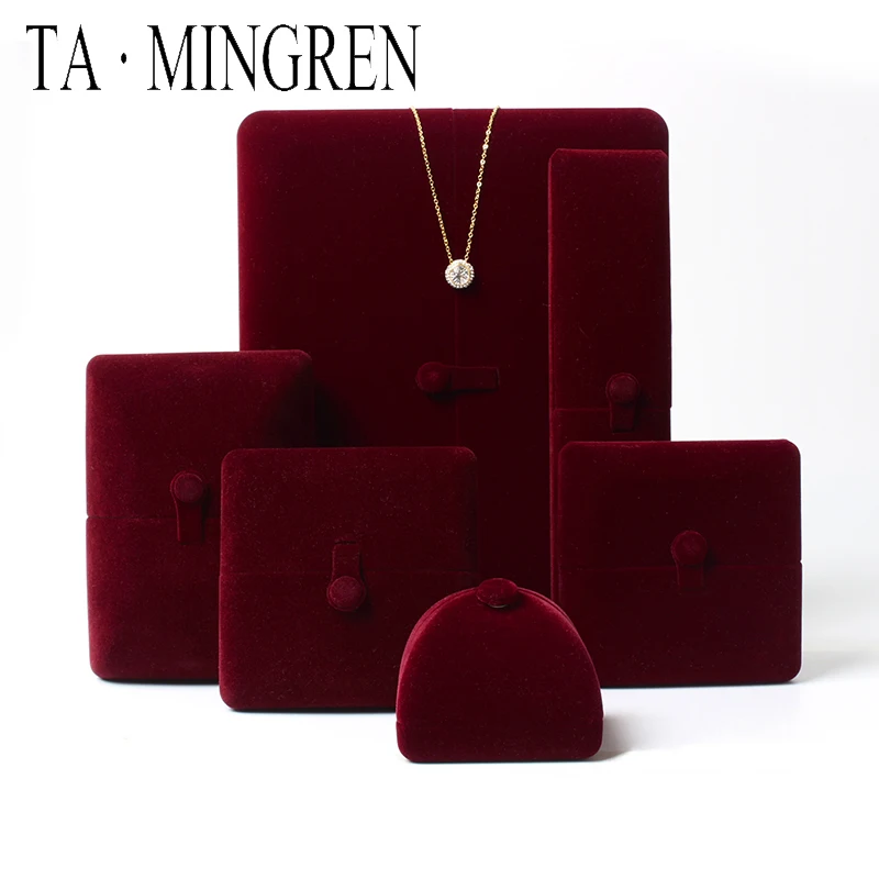 New product multi-function luxury senior velvet fashion jewelry ring pendant necklace box birthday holiday gift multi-spec