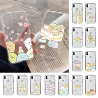 yndfcnb kawaii sumikko gurashi phone case for iphone 11 12 13 mini pro xs max 8 7 6 6s plus x 5s se 2020 xr cover