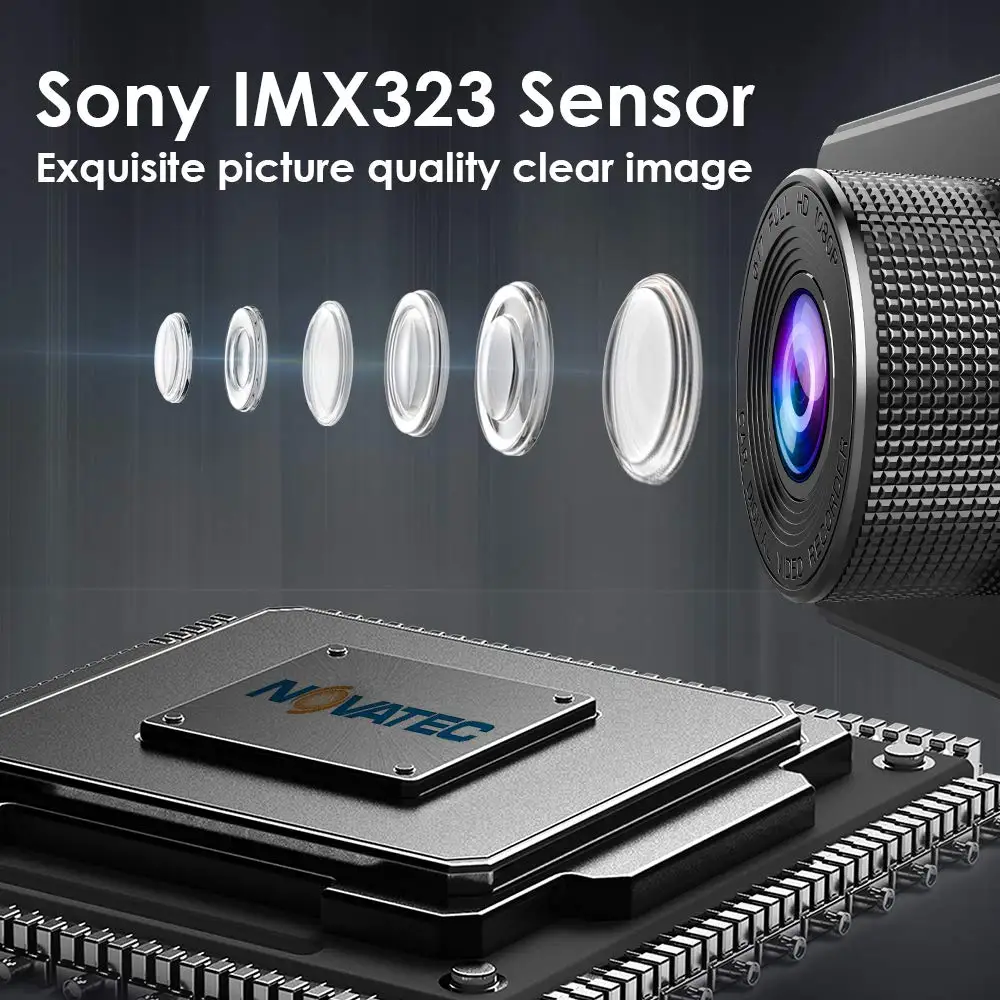 Azdome 2 45 &quotM08 IPS экран Автомобильный видеорегистратор 1080P супер ночного видения