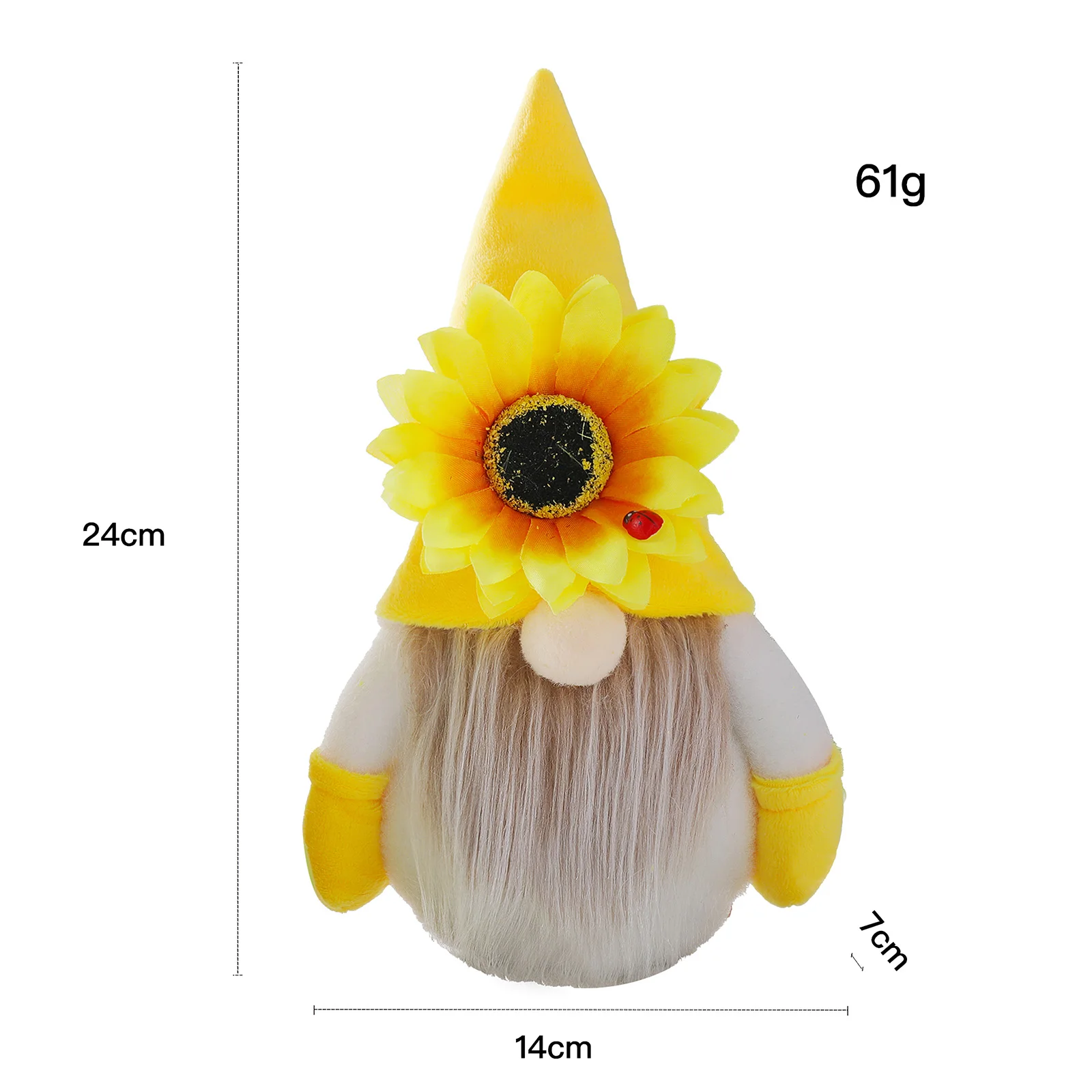 

Cartoon Sunflower Faceless Doll Ornaments Gnome Toys Elfs Home Desktop Office Festival Decor Figure Plush Gnome Doll Elf Kid Toy