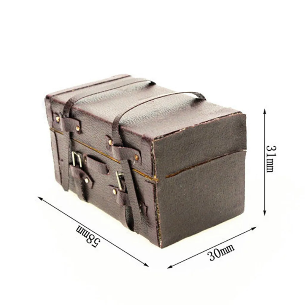 

Doll House Mini Storage Box Toy Simulation Pirate Treasure Box Mini Doll Trunk Cute Packaging Bag 1:12 Gift For Kid Adult