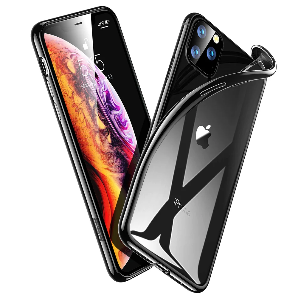 ESR Мягкий чехол из ТПУ для iPhone 11 Pro Max, Роскошный чехол с рамкой для телефона, тонкий прозрачный гибкий силиконовый чехол для iPhone 11 11 Pro