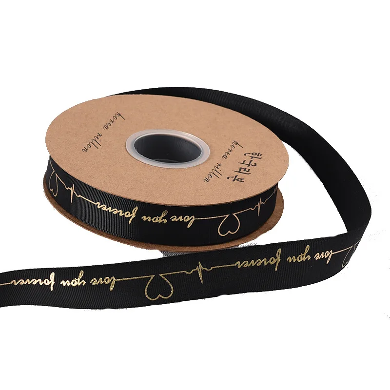 Лента в рубчик с английскими буквами 25 мм 50 ярдов/Лот для рукоделия украшения