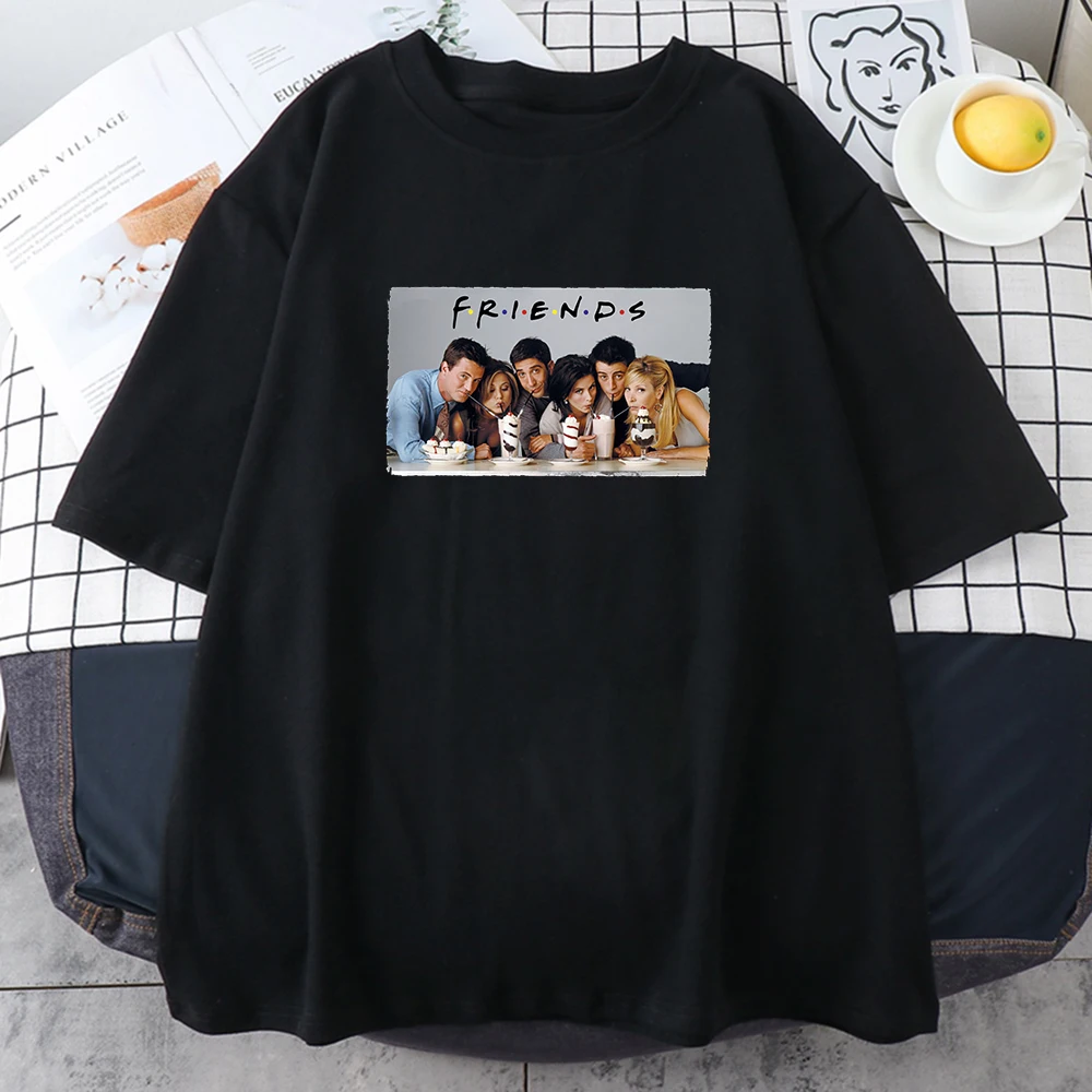 

Friends Rachel Karen Green Print Women Tees Shirts Summer Breathable Top Oversize Crewneck Tee Shirts Casual Style Men Tee Shirt