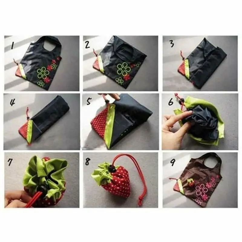 2019 Модная Складная зеленая сумка для покупок с принтом портативная многоразовая