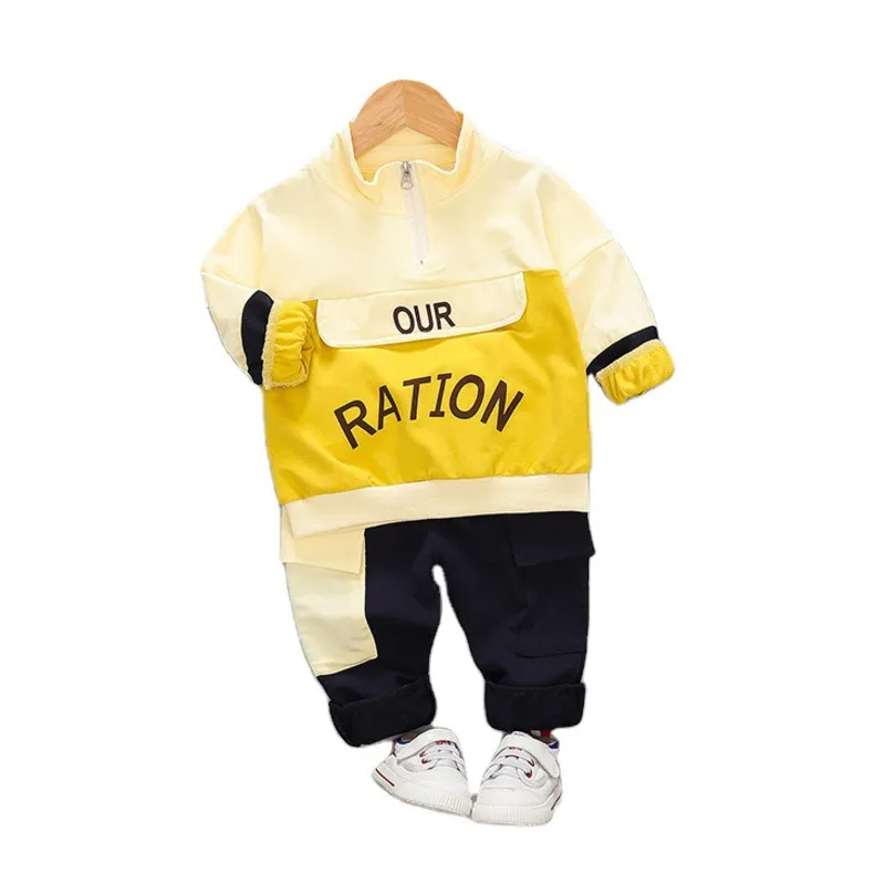 

Autumn Children Fashion Clothes Baby Boys Girls Letter Jacket Pants 2Pcs/sets New Spring Kids Clothing Infant Casual Sportswear
