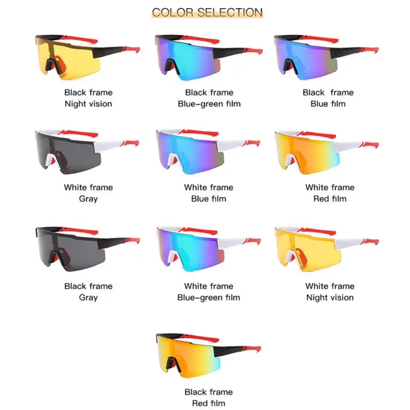 

Men Polarized Lens Sunglasses Outdoor Sports Road Bike Sun glasses Vintage Big Frame Mountain Bicycle Driving Shades UV Goggles
