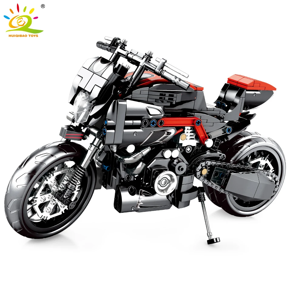

HUIQIBAO внедорожные мотоциклетные гонки строительные блоки Tech Speed ​​Champion мотоцикл автомобиль автомобиль кирпичи творчество игрушки дети