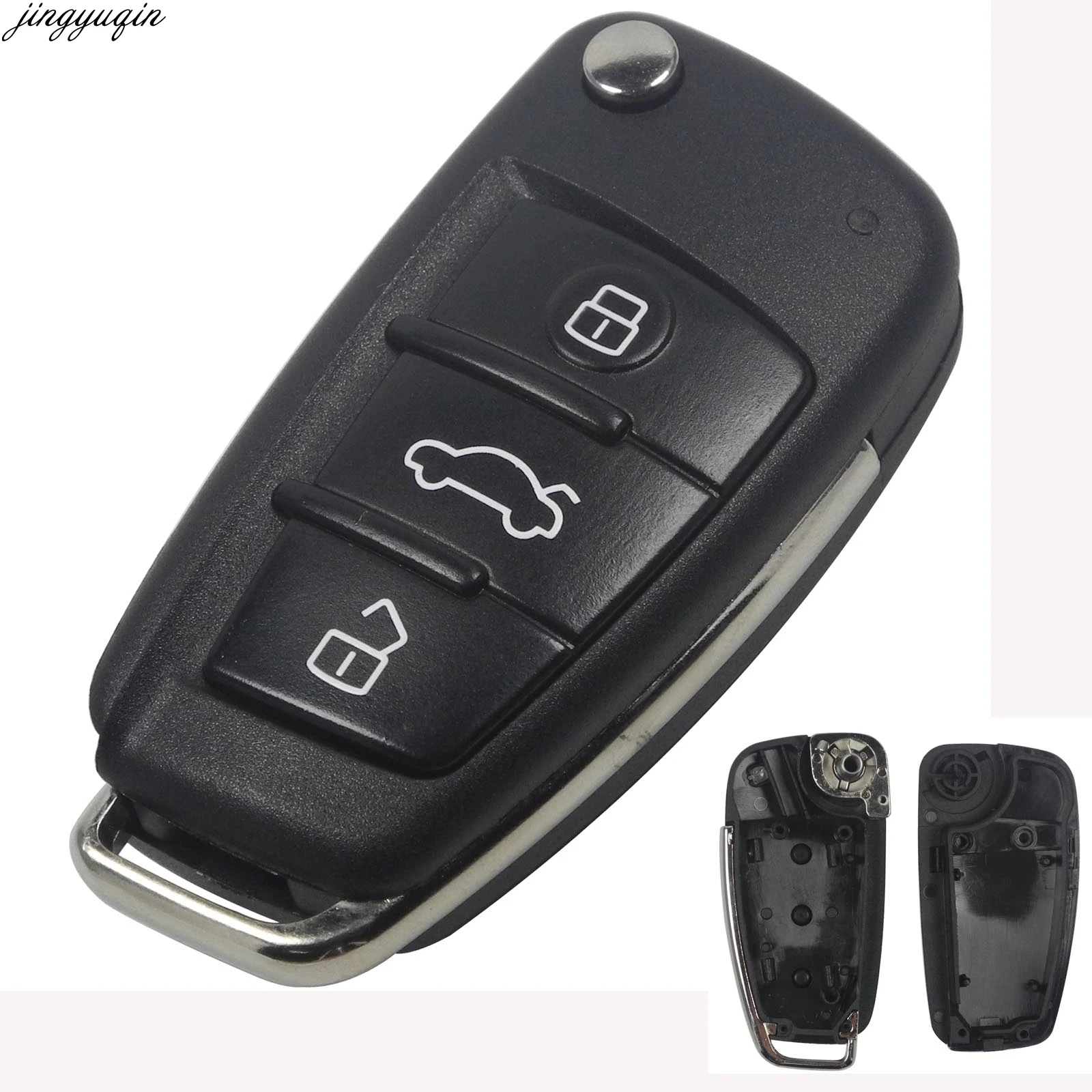 

Bilchave 10 шт./лот 3 кнопки складной пульт дистанционного флип-ключ для автомобиля чехол оболочка Fob для Audi A2 A3 A4 A6 A6L A8 Q7 TT без лезвия