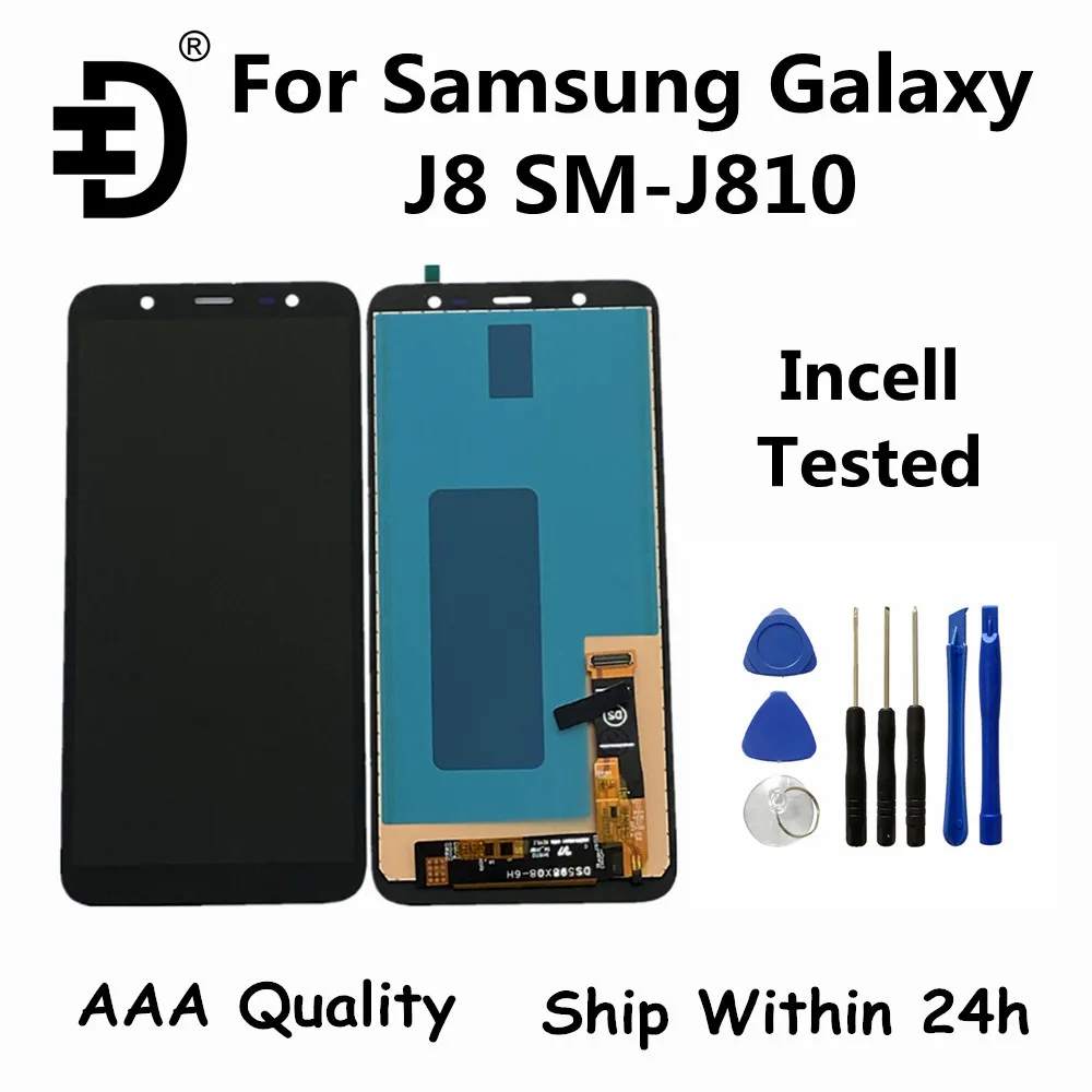 ЖК дисплей Incell для Samsung Galaxy J8 J810 сенсорный экран с цифровым преобразователем в