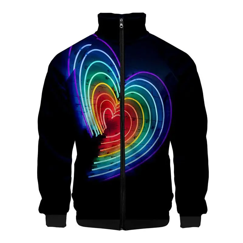 Новинка 3d Толстовка с воротником стойкой ЛГБТ Радуга для лесбиянок геи принтом
