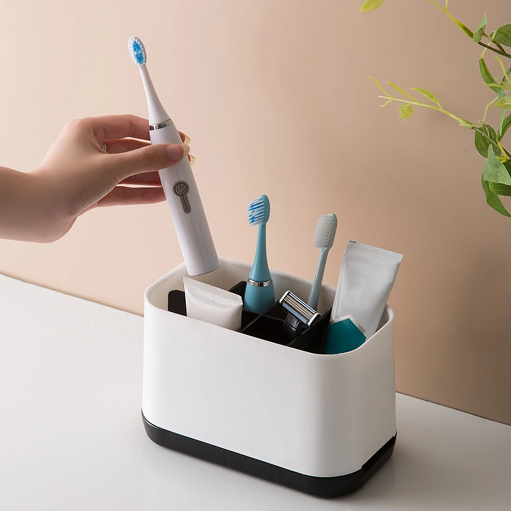 Multifunctional Electric Toothbrush Holder Box Stand Bathroom Accessorie Removable Plastic Toothpaste Storage Organizer Shelf | Дом и сад