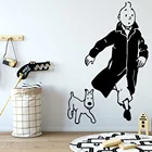 Приключения Tintin наклейки на стену съемные настенные наклейки Diy обои декоративные виниловые обои для украшения дома