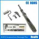 Электронная Массажная ручка с 5 массажными головками, лазерная электронная ручка-массажер для меридианов, инструмент для снятия боли и массажа