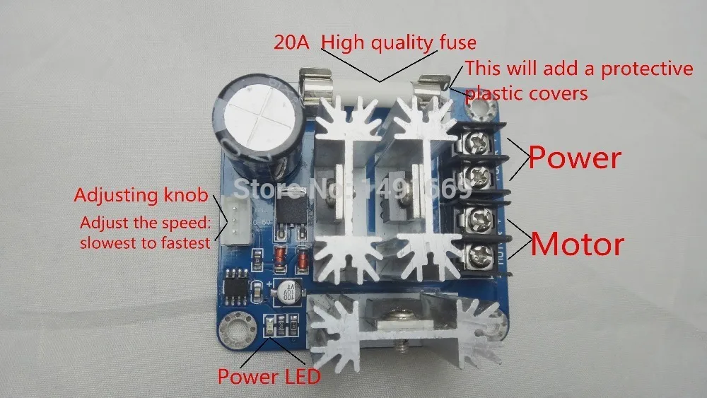 DC6V-90V 15A импульсный Ширина шим тока 12 вольт Мини Мотор переключатель регулятора