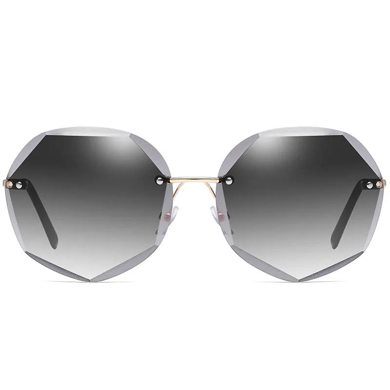 2019 винтажные розовые солнцезащитные очки без оправы Sakura женские роскошные