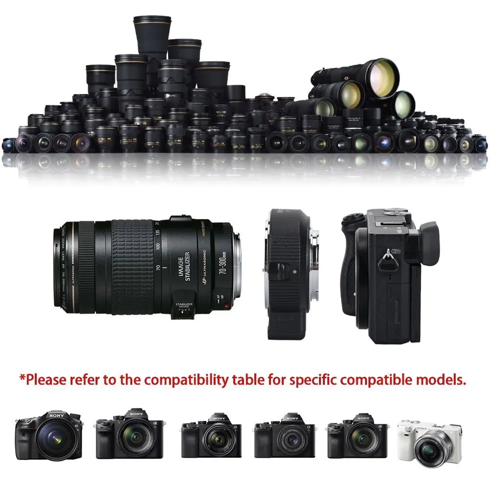 Commlite ENF E1 Pro V08 автофокусом для объектива с креплением Объектив Nikon Sigma F Крепление к