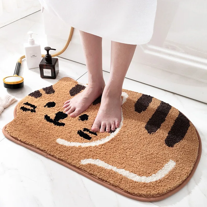 2020 мультяшный коврик для ванной Нескользящие коврики в виде подсолнуха кошки