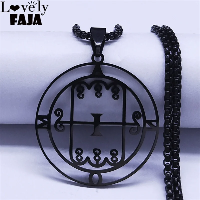 2022 модная печать Амона из нержавеющей стали сатана цепочка ожерелья Asmoday