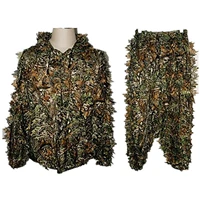2pcsset outdoor women men 3d leaves lightweight hooded camouflage hunting suit camouflage hunting suit camouflage hunting suit