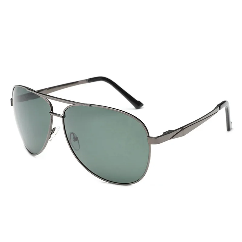 Cubojue 160mm Mens's Sunglasses Polarized Oversized Sun Glasses for Man Driving Spring Hinge UV400 Case Free Big Fat Face - Цвет линз: Зеленый