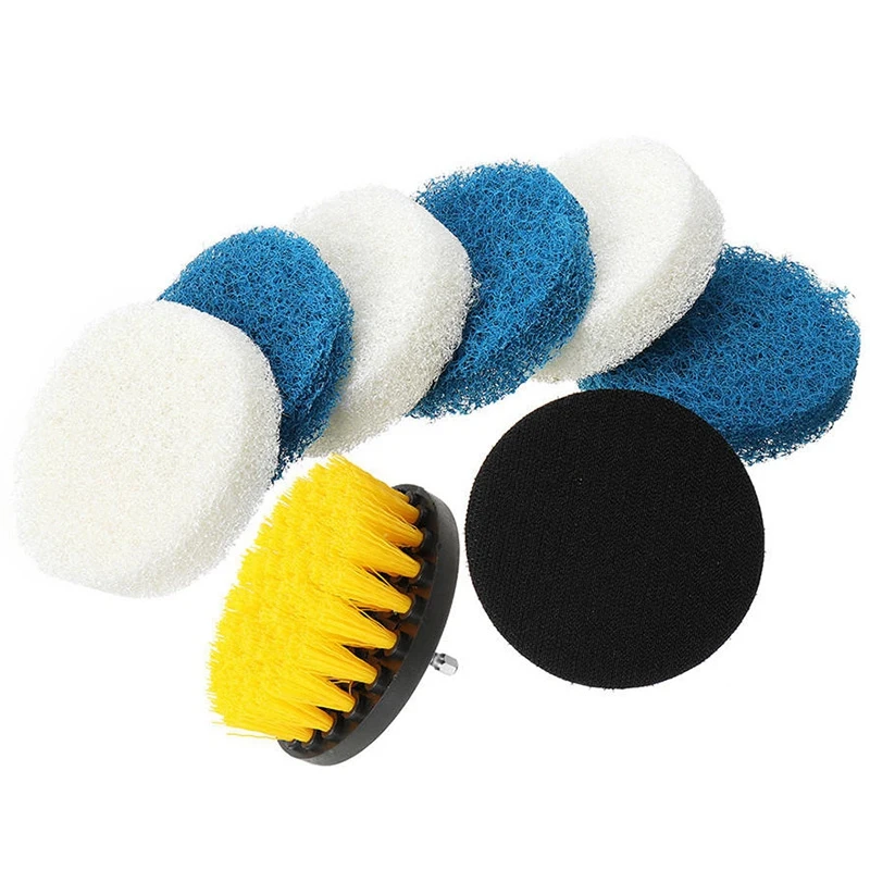 

11 Pcs Power Scrubber Brush Drill Brush Clean For Bathroom Surfaces Tub Shower Tile Grout Cordless Power Scrub Cleaning