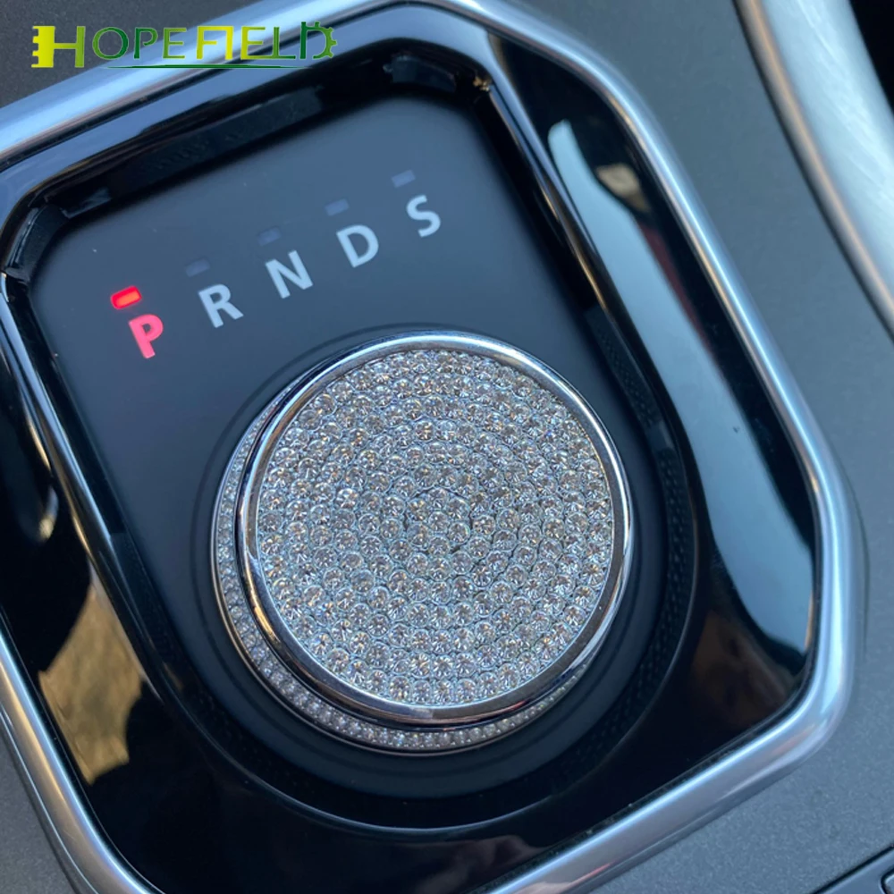 Bling хромированная ручка переключения передач Алмазная отделка Центральная