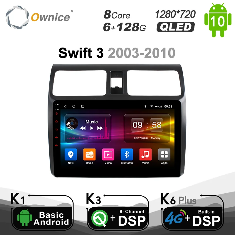6G + 128G Ownice Octa core Android 10 0 автомобильное радио gps DVD плеер для suzuki swift 2008 2014 4G LTE DSP SPDIF