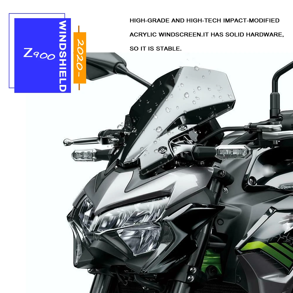 

Аксессуары для мотоцикла ветровое стекло для KAWASAKI Z900 аксессуары 2020 2021 2022 защита для экрана ветровое стекло запчасти Z 900