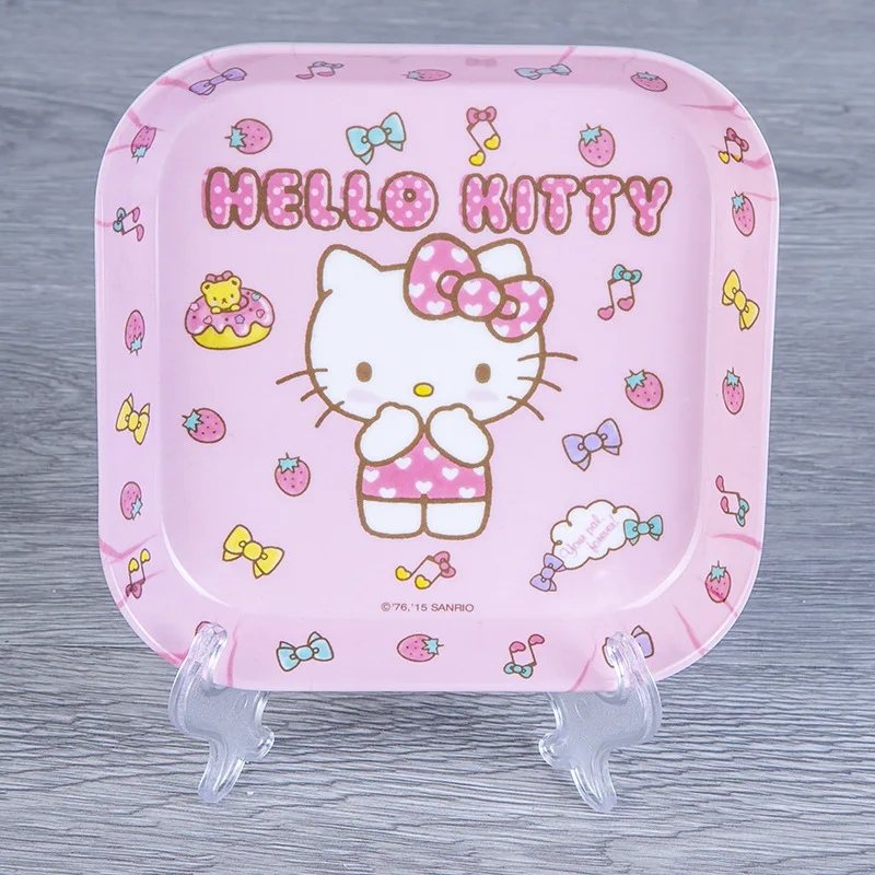 Cartoon Hellokitty Kitchen Plate Toys For Girl Gift 14*14cm Fashion Style Tool Toy |