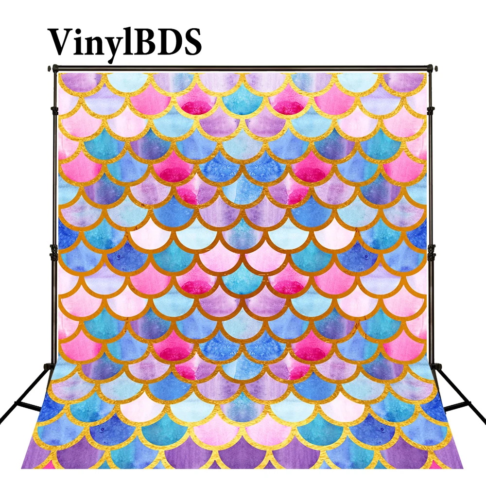 VinylBDS 5x7 футов Дети День рождения Русалка фотография фоны цветная принцесса