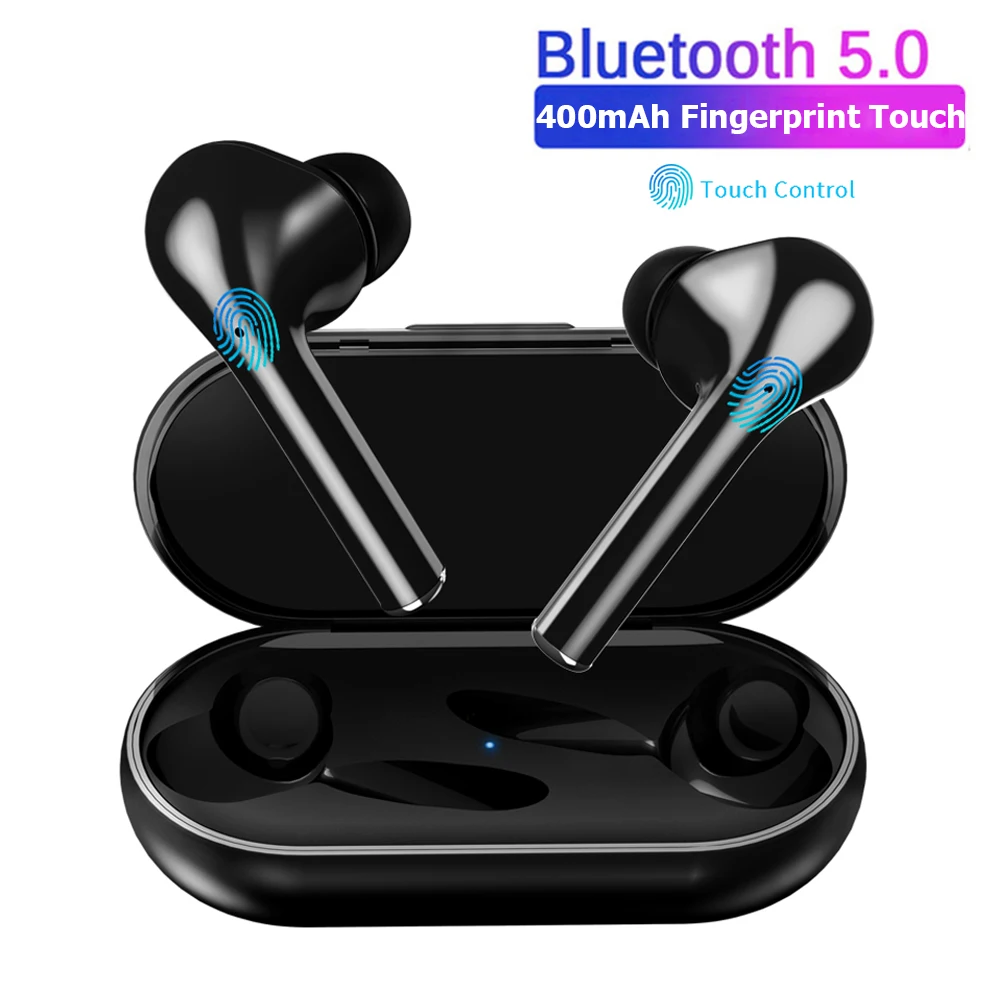 TWS Hifi стереонаушники V5.0 Мини Bluetooth наушники Спортивная гарнитура с зарядным