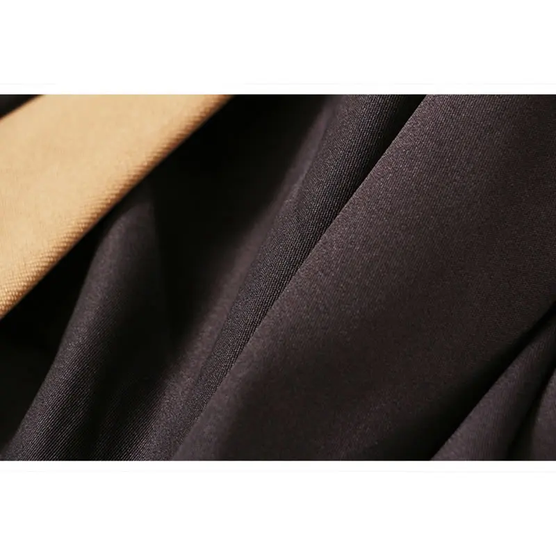 

XITAO Patchwork Trench Double Breast Full Sleeve Patchwork 2020 Loose Elegant Goddess Fan Casual Style Loose Coat Top ZY1468