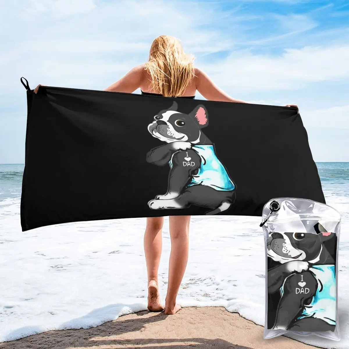 Бостон терьер тату я люблю папу стильное китайское Новое поступление много