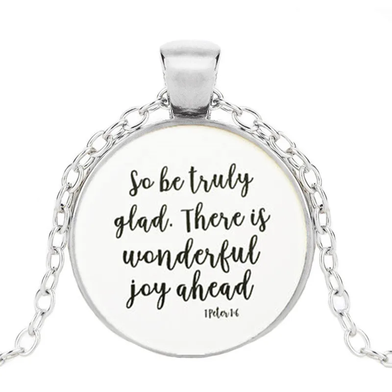 Новинка 2020 подвеска в виде библейских стихов ожерелье Библии стеклянный купол