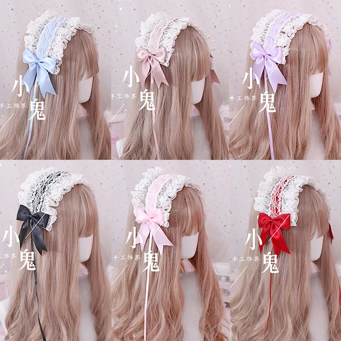 Lolita headband flower marry love god angel handle LO mother wild lace kc hair band bow head jewelry | Тематическая одежда и